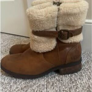 UGG Tan and Cream Shearling Women's Boots